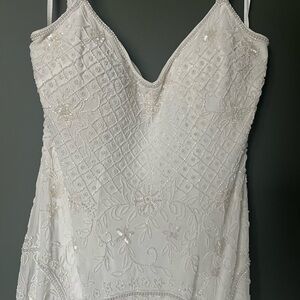 BHLDN White Beaded Wedding Dress